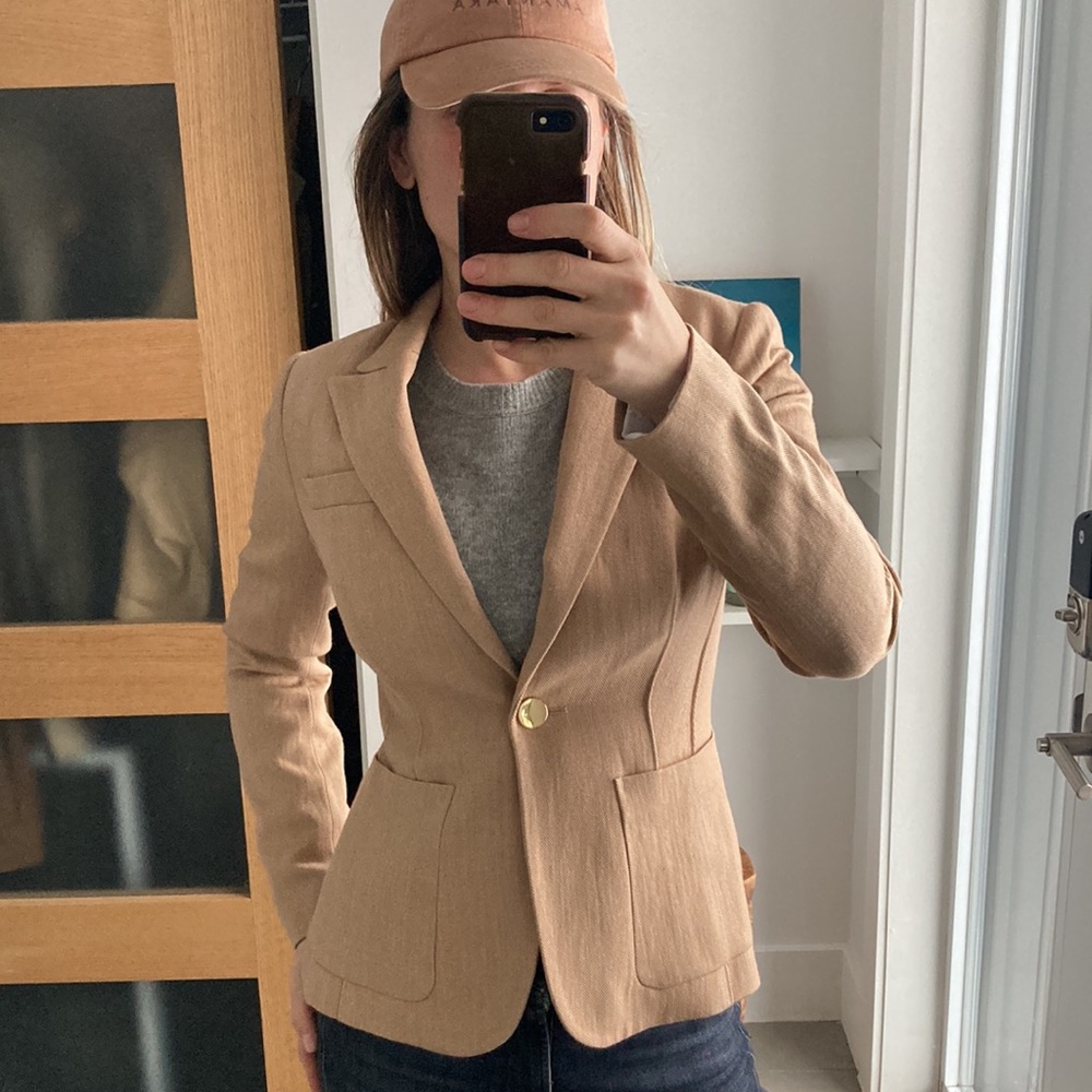 NWOT JUDITH & CHARLES tan linen blazer size 4